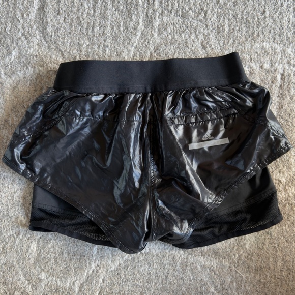 Adidas by Stella McCartney 2-in-1 black running shorts, S - Picture 2 of 6